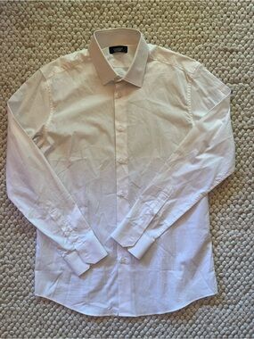 Cavalli Class White Men's Dress Shirt - Spread Collar